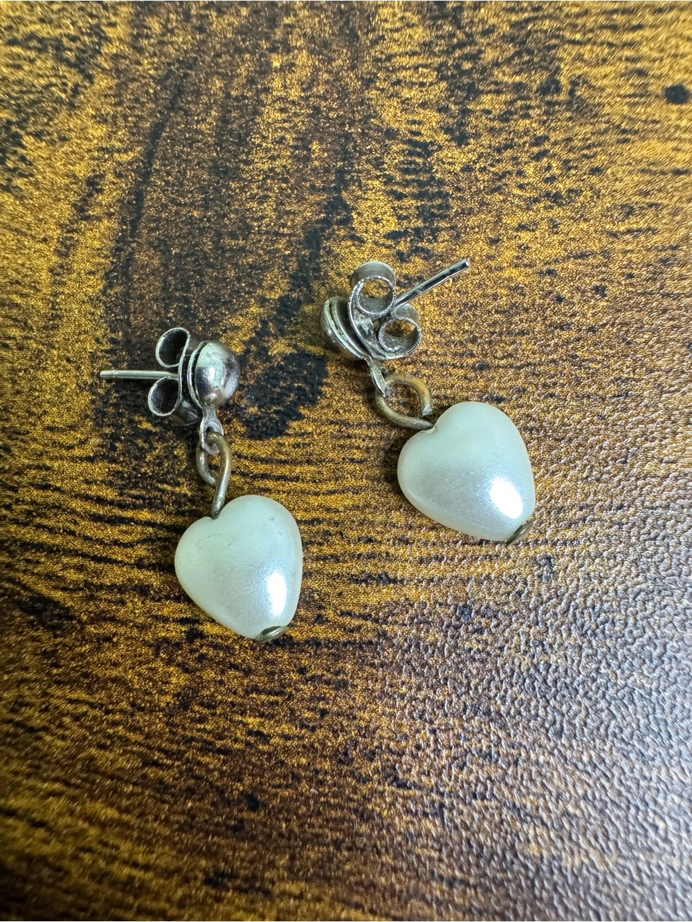 4/$20 Dainty Pearl-White Heart Drop Stud Earrings - Women Jewelry